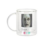 Fabulous Mug Verre Double Paroi - Valak Nun Horror Film Social Network Meeting Love - Tasse a Cafe et The Isotherme 330ml Effet Suspendu Anti-Brulure Imprime en France