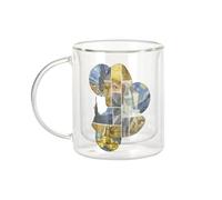 Fabulous Mug Verre Double Paroi - Van Gogh Collage Moderne Art Artiste Peinture - Tasse a Cafe et The Isotherme 330ml Effet Suspendu Anti-Brulure Imprime en France