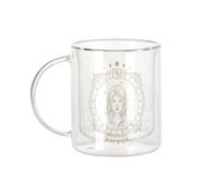 Fabulous Mug Verre Double Paroi - Vierge Cartomancie Signe Astrologie Zodiaque Astres Constellation Tarot - Tasse a Cafe et The Isotherme 330ml Effet Suspendu Anti-Brulure Imprime en France