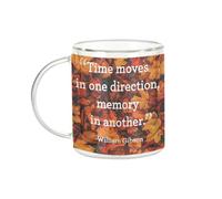 Fabulous Mug Verre Double Paroi - William Gibson Time Memory Citation Inspirante Motivation - Tasse a Cafe et The Isotherme 330ml Effet Suspendu Anti-Brulure Imprime en France