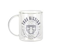 Fabulous Mug Verre Double Paroi - Your Mission To Change Diapers Parody Film Humor - Tasse a Cafe et The Isotherme 330ml Effet Suspendu Anti-Brulure Imprime en France