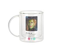 Fabulous Mug Verre Double Paroi - Zelena Sorcière Réseau Social Rencontre Amour - Tasse a Cafe et The Isotherme 330ml Effet Suspendu Anti-Brulure Imprime en France