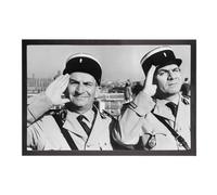 Fabulous Paillasson Louis De Funès Acteur Français Photo de Star Célébrité Vieux Cinéma Original 3 Gendarmes - Dimensions: 75x50cm