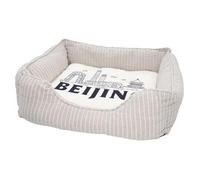 Fabulous Panier pour Chien et Chat Rembourré - Beijing Minimalist Pékin Chine Voyage Ville - Lit Confortable avec Coussin Déhoussable et Lavable Couchage Moelleux Imprimé en France Base Antidérapante