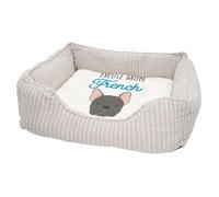 Fabulous Panier pour Chien et Chat Rembourré - Excuse Mon French Chien Bulldog Français - Lit Confortable avec Coussin Déhoussable et Lavable Couchage Moelleux Imprimé en France Base Antidérapante