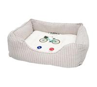 Fabulous Panier pour Chien et Chat Rembourré - France is Calling Me Bicycle Paris Culture - Lit Confortable avec Coussin Déhoussable et Lavable Couchage Moelleux Imprimé en France Base Antidérapante