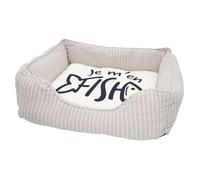 Fabulous Panier pour Chien et Chat Rembourré - Je m'en Fish Jeu de Mot Poisson Humour - Lit Confortable avec Coussin Déhoussable et Lavable Couchage Moelleux Imprimé en France Base Antidérapante