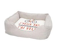 Fabulous Panier pour Chien et Chat Rembourré - J'Peux Pas J'Ai Vélo Cyclisme VTT Route - Lit Confortable avec Coussin Déhoussable et Lavable Couchage Moelleux Imprimé en France Base Antidérapante