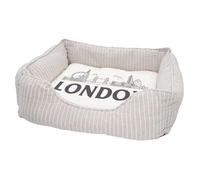 Fabulous Panier pour Chien et Chat Rembourré - London Minimalist Londres Voyage Angleterre - Lit Confortable avec Coussin Déhoussable et Lavable Couchage Moelleux Imprimé en France Base Antidérapante