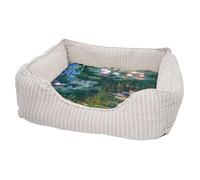 Fabulous Panier pour Chien et Chat Rembourré - Monet Les Nympheas Peinture France - Lit Confortable avec Coussin Déhoussable et Lavable Couchage Moelleux Imprimé en France Base Antidérapante