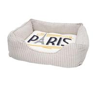 Fabulous Panier pour Chien et Chat Rembourré - Paris France Vintage Luxe Style Tour Eiffel - Lit Confortable avec Coussin Déhoussable et Lavable Couchage Moelleux Imprimé en France Base Antidérapante