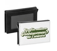 Fabulous Porte-Cartes Automatique Anti-RFID - Certifiée Meilleure Tenniswoman de l'univers Sport Tennis Raquette - Portefeuille Intelligent avec Ejection Rapide des Cartes Etui Securise Aluminium et