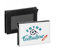 Fabulous Porte-Cartes Automatique Anti-RFID - Futur Footballeur Sport Passion Foot - Portefeuille Intelligent avec Ejection Rapide des Cartes Etui Securise Aluminium et Similicuir Imprime en France