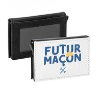 Fabulous Porte-Cartes Automatique Anti-RFID - Futur Maçon Métier Manuel Construction - Portefeuille Intelligent avec Ejection Rapide des Cartes Etui Securise Aluminium et Similicuir Imprime en France