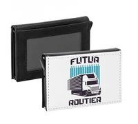 Fabulous Porte-Cartes Automatique Anti-RFID - Futur Routier Métier Camion Voyage - Portefeuille Intelligent avec Ejection Rapide des Cartes Etui Securise Aluminium et Similicuir Imprime en France