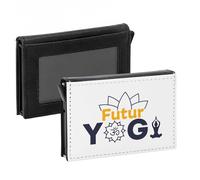 Fabulous Porte-Cartes Automatique Anti-RFID - Futur Yogi Zen Yoga Maison - Portefeuille Intelligent avec Ejection Rapide des Cartes Etui Securise Aluminium et Similicuir Imprime en France