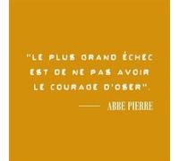 Fabulous Poster Abbe pierre echec courage citation (42cm x 42cm) G