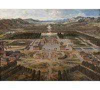Fabulous Poster Affiche Peinture Vue Aerienne Chateau de Versaille Renaissance Paris