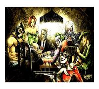 Fabulous Poster Affiche Super Vilain Partie De Poker Comics(50x59cmB)