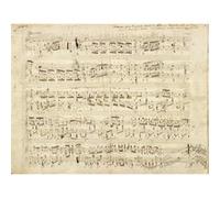 Fabulous Poster Affiche Chopin Partition Manuscrit Polonaise Piano Musique