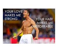 Fabulous Poster Cristiano ronaldo love strong citation (31cm x 46cm) G