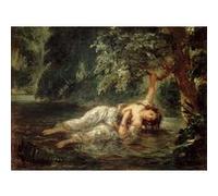 Fabulous Poster Eugene delacroix la mort d'ophelie (91cm x 124cm) G