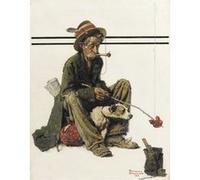 Fabulous Poster Homme pauvre et son chien peinture norman (42cm x 54cm) G