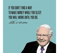 Fabulous Poster Make money citation anglais warren buffet (31cm x 31cm) G