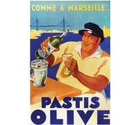 Fabulous Poster Affiche Marseille Olive Vieux Port Pastis Vive La France French Retro Vintage Poster Affiches(30x47cmB)