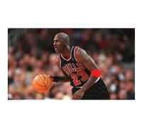 Fabulous Poster Michael jordan maillot noir chicago bulls (31cm x 55cm) Noir G
