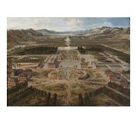 Fabulous Poster Peinture vue aerienne chateau de versaille (91cm x 126cm) G