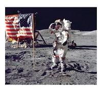 Fabulous Poster Premier pas de l'homme sur la lune drapeau (50 cm x 59 cm) G