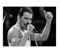 Fabulous Poster Queen freddie mercury wembley noir et blanc (31cm x 41cm) Noir G