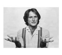 Fabulous Poster Robin williams portrait noir & blanc (61cm x 61cm) Noir G