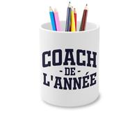 Fabulous Pot à Crayon en Céramique - Coach de l'année Sport Foot Basket Rugby Handball - 325 ml