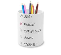 Fabulous Pot à Crayon en Céramique - Je suis Parfait Cases à Cocher Homme - 325 ml