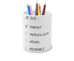 Fabulous Pot à Crayon en Céramique - Je suis Parfait Cases à Cocher Homme - 325 ml
