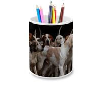 Fabulous Pot à Crayon en Céramique - Meute de Chiens de Chasse Gros Chien Aboie - 325 ml