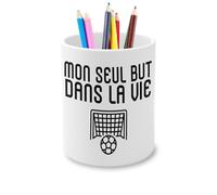 Fabulous Pot à Crayon en Céramique - Mon seul But dans la Vie Sport Foot Ballon Buteur - 325 ml