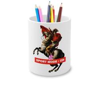 Fabulous Pot à Crayon en Céramique - Sport Mode ON Collage Vintage Illustration Art Humour Napoleon Meme - 325 ml