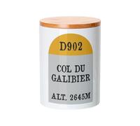 Fabulous Pot en Céramique avec couvercle Bambou - Col Du Galibier Borne Vélo France Cyclisme Tour Montagne - 739 ml (25 oz) - Bocal