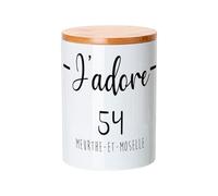Fabulous Pot en Céramique avec couvercle Bambou - J'Adore 54 Meurthe Et Moselle Departement France Region Nancy - 739 ml (25 oz) - Bocal