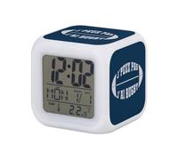 Fabulous Réveil Cube Lumineux Bleu - J'Peux Pas J'Ai Rugby - 7,8 x 7,8 x 7,8 cm - Retro Éclairage Multicolore LED