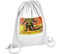 Fabulous Sac de Gym en Coton Blanc 20 Million Miles to Earth Cinéma Vintage 12 Litres Blanc G