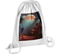 Fabulous Sac de Gym en Coton Blanc ACDC Let There Be Rock 12 Litres Blanc G
