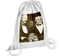 Fabulous Sac de Gym en Coton Blanc Albert Einstein et Charlie Chaplin 12 Litres Blanc G