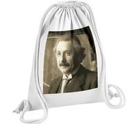 Fabulous Sac de Gym en Coton Blanc Albert Einstein Photo Ancienne Portrait 12 Litres Blanc G