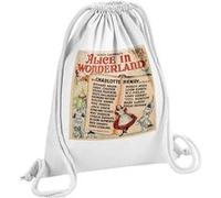 Fabulous Sac de Gym en Coton Blanc Alice aux Pays des Merveilles Gary Cooper 12 Litres Blanc G