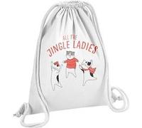 Fabulous Sac de Gym en Coton Blanc All The Jingle Ladies 12 Litres Blanc G