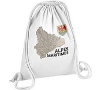 Fabulous Sac de Gym en Coton Blanc Alpes Maritimes carte ancienne 12 Litres Blanc G